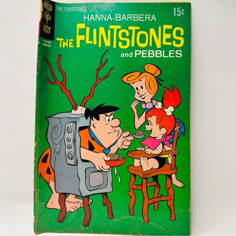 The Flintstones & Pebbles Comic Book Hannah Barbara Golden Key 10160-002 Feb 69